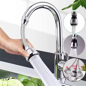 Diffuseur d'eau rotatif à 360 degrés en laiton, économiseur d'eau, filtre pour robinet de cuisine, aérateur argenté moderne, best-seller - Product Image 3