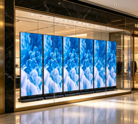 Écran d'affichage LED pliable P2.5 pour intérieur, ultra fin, HD, affichage publicitaire commercial pour stand d'exposition