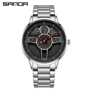 นาฬิกาข้อมือควอตซ์ Sanda 1139 รุ่นผู้ชาย ดีไซน์เท่ห์ทันสมัย หน้าปัดโปร่ง สายสแตนเลส สไตล์ลำลอง - Product Image 1