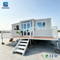Conteneur habitable extensible de 20 ou 40 pieds, au design minimaliste, avec 3 chambres, pour appartements résidentiels et hôtels