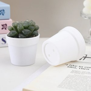 Maceta Pequeña Estilo Influencer, Resistente a Roturas, Blanca, de PP Biodegradable, Hecha a Mano, para Flores de Coche, <span class=keywords><strong>Artificial</strong></span> - Product Image 3