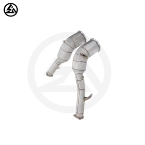 Convertitore Catalitico CSZ 200 Celle con Downpipe per <span class=keywords><strong>Porsche</strong></span> <span class=keywords><strong>Macan</strong></span> GTS 2.9T 2020+ Collettori di Scarico con Scudo Termico - Product Image 4