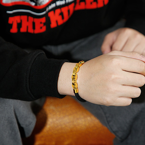 Bracelet en cuir véritable tressé en titane et acier inoxydable personnalisé <span class=keywords><strong>KALEN</strong></span> pour hommes - Product Image 6