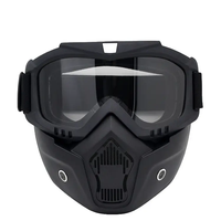 Lunettes de protection Yakeda pour moto, masque intégral détachable, lunettes tactiques, masques de crâne pour casque