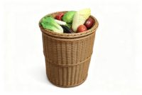 Support de présentation en fil PP robuste de couleur marron avec cadre métallique, parfait pour les supermarchés, idéal pour les fruits, le pain, les légumes et plus encore