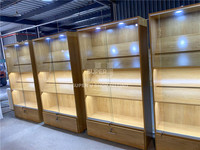 Vitrines de portes coulissantes personnalisées, présentoir en verre, couteau, meuble magnétique verrouillable, vitrine en bois, verre avec éclairage