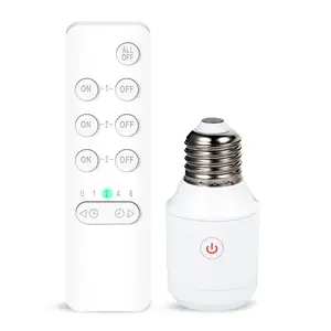 HoneyFly Mini Portable E27 AC80-275V Light Bulb Socket with Remote Control Wireless Switch and Bulb Base Holder