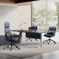 Fauteuil de Direction Exécutif en Cuir Haut de Gamme Moderne et Personnalisable pour PDG, Directeur, Manager – Chaise Pivotante à Dossier Haut, Réglable en Hauteur, Idéale pour Bureau à Domicile
