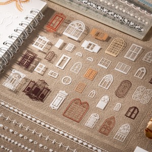 Paquete de 20 Hojas de Papel Decorativo para Manualidades, Libro de Pegatinas Rectangulares Autoadhesivas, Pegatinas Decorativas con Acabado Mate - Product Image 3