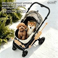 Chariot pliable léger en aluminium, réglable, imperméable, à fermeture rapide, pour animaux de compagnie (chiens et chats)