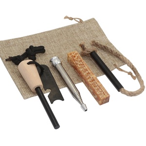 Camping Survie Produits <span class=keywords><strong>de</strong></span> plein air Kit allume-<span class=keywords><strong>feu</strong></span> Manche en <span class=keywords><strong>bois</strong></span> Firesteel Fatwood Firestarter <span class=keywords><strong>Soufflet</strong></span> pour outils d'urgence - Product Image 6
