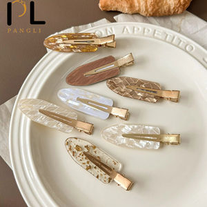 <span class=keywords><strong>PL</strong></span> klip rambut warna baru asetat tanpa lipatan kualitas tinggi aksesori rambut wanita rias wajah perawatan kulit lentur klip rambut 6cm - Product Image 1