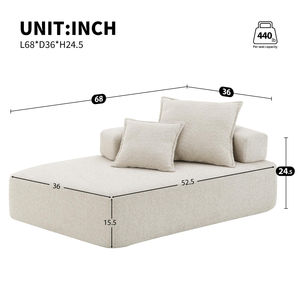 Sofá Moderno Extensible de Última Tendencia, el Más Popular, con Chaise Longue Izquierda, Económico, Convertible en Cama, para Sala de Estar y Uso en Hoteles - Product Image 6