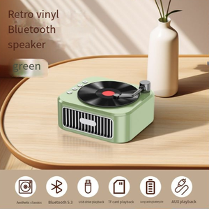 Ventes flash : tourne-disque <span class=keywords><strong>vinyle</strong></span> avec haut-parleur Bluetooth, bruit blanc, haut-parleur rétro, aide au sommeil, haut-parleur en forme de gramophone avec lumière RVB - Product Image 4