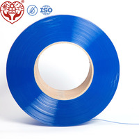 Tirai PVC Strip Biru Transparan Tahan Air, Tahan Angin, Tahan Debu, Tahan UV, Gulungan Pintu Industri untuk Pintu Masuk Gudang & Bengkel