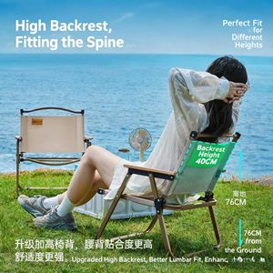 Silla de jardín para patio exterior de diseño moderno, silla de picnic plegable portátil con tela Oxford y madera maciza para acampar - Product Image 4