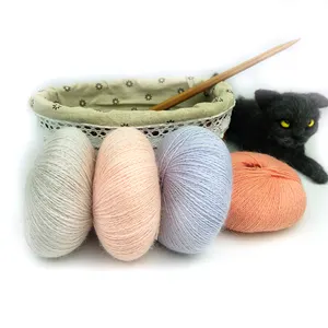 hot sale 2/16NM ultra luxury mink yarn 65% rabbit hair 35% nylon for machine and hand woven