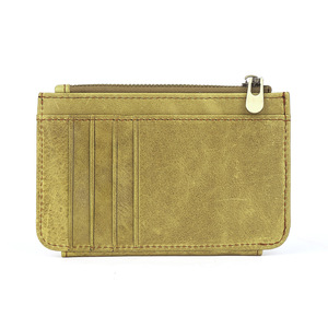 Genuine Leather Coin <b>Purse</b> Mini Size RFID Protection Unisex Wallet Solid Color Sewing Thread Detail Everyday Use - Product Image 3