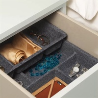 Boîtes de maquillage de papeterie bacs de rangement utilitaires porte-plateaux trieur organisateur de tiroir en feutre pour la maison