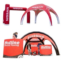 Carpa Inflable Profesional para Publicidad, Diseño de Domo de Cuatro Esquinas, Impermeable, para Promoción en Exteriores