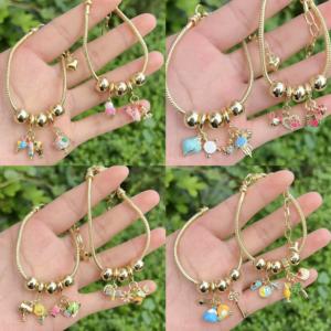 <span class=keywords><strong>BD</strong></span>-B8006 coloré émail pendentif Bracelet cocotier/<span class=keywords><strong>avion</strong></span> forme plaque d'or Bracelet été Bracelet à la mode pour dame - Product Image 1