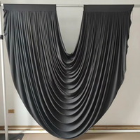 Voilage de fond de scène extensible 4 directions 190 g/m², draperie de luxe pour mariage, cantonnière 3x3m personnalisable en poly-spandex, guirlande occultante écologique