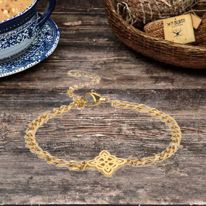 Vintage <strong>Love</strong> Witch Knot Chain Irish <strong>Celtic</strong> Knot Charms Bracelets Stainless Steel Fashion <strong>Jewelry</strong> for Women and Men Gifts - Product Image 2