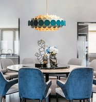 Lustre suspendu moderne au design nordique en métal coloré pour hôtel, éclairage intérieur pour chambre, salle à manger, hall d'entrée, bureau