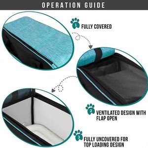 BSCI Factory Easy Vet Visit Pet Carrier for Medium <b>Cats</b> and Small Dogs. Safe, Comfortable and Convenient. Airline Approved, <b>Top</b> - Product Image 5