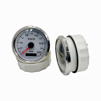 KUS GNSS Speedometer 200km/jam Odometer 85mm Pengukur Kecepatan Laut Pilihan Dial Putih/Hitam untuk Kapal Pesiar RV