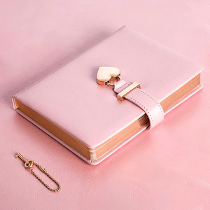 Fluffy <strong>Lockable</strong> Diary <strong>Notebook</strong> for Girls With Cute Cartoon Design Combination Lock Key Custom Print Gift Set Bulk Wholesale - Product Image 2