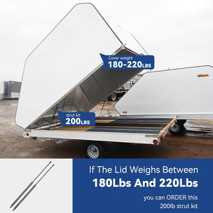 Supports de levage en acier robuste de 28 pouces, 200 lb (889 N), ressort à gaz, amortisseur pour camion, traîneau, remorque, remplacement de la couverture de benne - Product Image 4