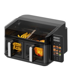Freidora de Aire Digital Doble de <span class=keywords><strong>9L</strong></span> (4.5L + 4.5L) con Tapa Visible, 2400W de Alta Potencia para Cocinar en Familias Grandes - Venta al por Mayor, Novedad - Product Image 4