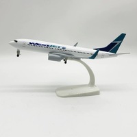 Modèle d'avion Westjet B737 en alliage métallique moulé sous pression de 20 cm, avion hautement répliqué pour la décoration de bureau à domicile, collection ou cadeau