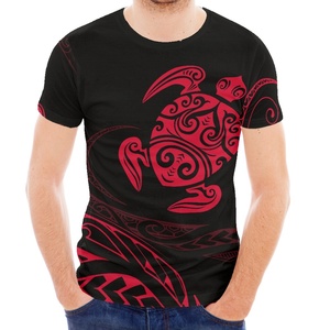 Dropshipping Polynesian Gradient <span class=keywords><strong>Totem</strong></span> T Shirt for Women Print on Demand Cheap Price Short Sleeve T Shirt in Bulk Clothing - Product Image 4