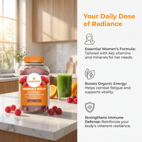 Gomitas Multivitamínicas AegleWell OEM para Mujer con Biotina y Colágeno, Sabor Frambuesa, 10 Vitaminas y Minerales para el Bienestar General