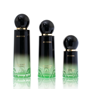 <strong>Luxury</strong> Skincare Packaging Set Gradient Green Glass <strong>Bottles</strong> And Cream Jars For Serum Lotion Toner Essence - Product Image 4