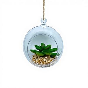 CASAMAX WL CZ-7020 Globo di Fiori Artificiali in Plastica da Appendere in Vetro, Decorazione per la Casa, Durevole ed Elegante - Product Image 1