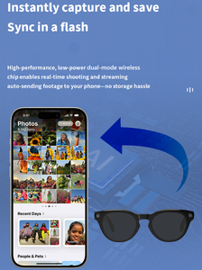 Lunettes intelligentes pour la traduction IA et les notes de réunion |   Sans fil |   Enregistrement vidéo 4K |   Contrôle tactile et vocal |    Recherche visuelle - Product Image 4