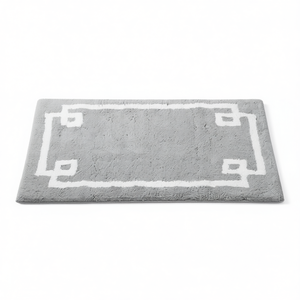 Alfombra de Baño de Algodón con Diseño Geométrico Minimalista, Rectangular, 24x40, Premium - Product Image 1