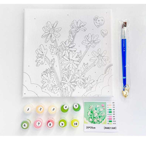 Kit de Pintura por Números en Lienzo Moderno 2025 para Niños, Pintura de Paisaje Enmarcada, Manualidades de Arte Numeradas DIY - Product Image 5