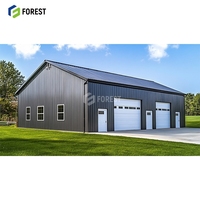 FOREST Structure en acier Q235B/Q345B robuste pour atelier préfabriqué, services de soudage et de découpe, poutre à longue portée