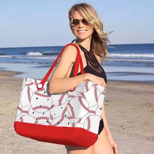 Borsa da Spiaggia in EVA e Silicone Impermeabile Personalizzabile, Stile Classico <span class=keywords><strong>O</strong></span> Bags con Due Manici e Chiusura Aperta, LOGO Personalizzato - Product Image 2