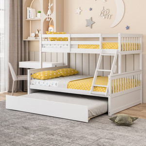 <span class=keywords><strong>Lit</strong></span> <span class=keywords><strong>superposé</strong></span> convertible sur mesure en bois de pin avec <span class=keywords><strong>lit</strong></span> <span class=keywords><strong>gigogne</strong></span> coulissant, <span class=keywords><strong>lit</strong></span> <span class=keywords><strong>gigogne</strong></span> double blanc - Product Image 2
