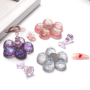 Soporte Magnético de Acrílico para Uñas con Diseño Floral, 1 Unidad, para Práctica y Exhibición de Puntas de Uñas, Herramienta de Entrenamiento - Product Image 3