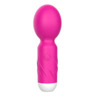 USB-Aufladbarer Rosenroter Niedlicher Mini-Silikon-Elektro-Vibrator mit 10 Geschwindigkeiten, 100% Wasserdicht, Persönlicher Massagestab für Klitoris und G-Punkt