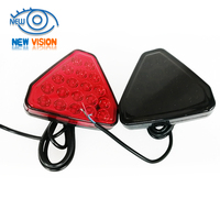 Feux de pilotage de voiture, de camion et de moto Feux de freinage arrière triangulaires Strobe Stop Safety Black Red Led Indicator Light