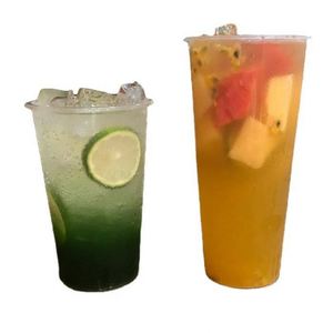 Vasos de Plástico Esmerilado Desechables de 16oz-24oz con Logotipo Personalizado, para Té con Leche, PP, 90mm de Diámetro, con Tapa Inyectada para Alimentos y Bebidas - Product Image 3