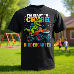 T-shirt Dinosaure « I'm Ready To Crush » pour garçons, pour la rentrée scolaire - Product Image 3