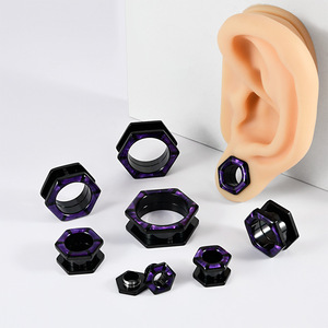Nouveaux plugs d'oreille <span class=keywords><strong>creux</strong></span> à filetage interne en acier inoxydable, tunnel de dilatation, extenseur, bijoux de piercing corporel tendance, vente chaude - Product Image 6